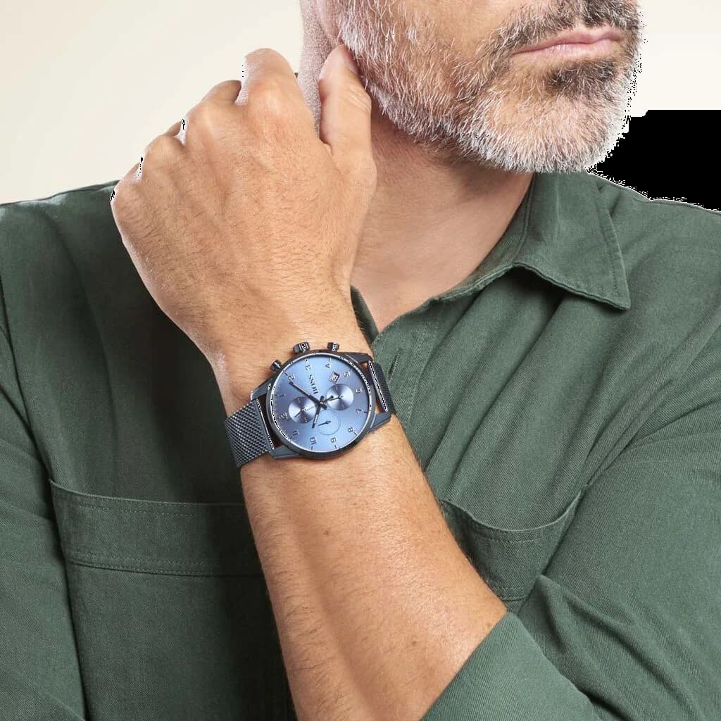 Montre Hugo Boss 1513836 homme verso boîtier bleu