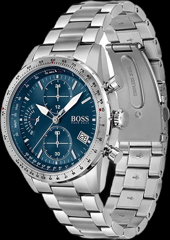 Montre Hugo Boss 1513850 homme détail cadran bleu