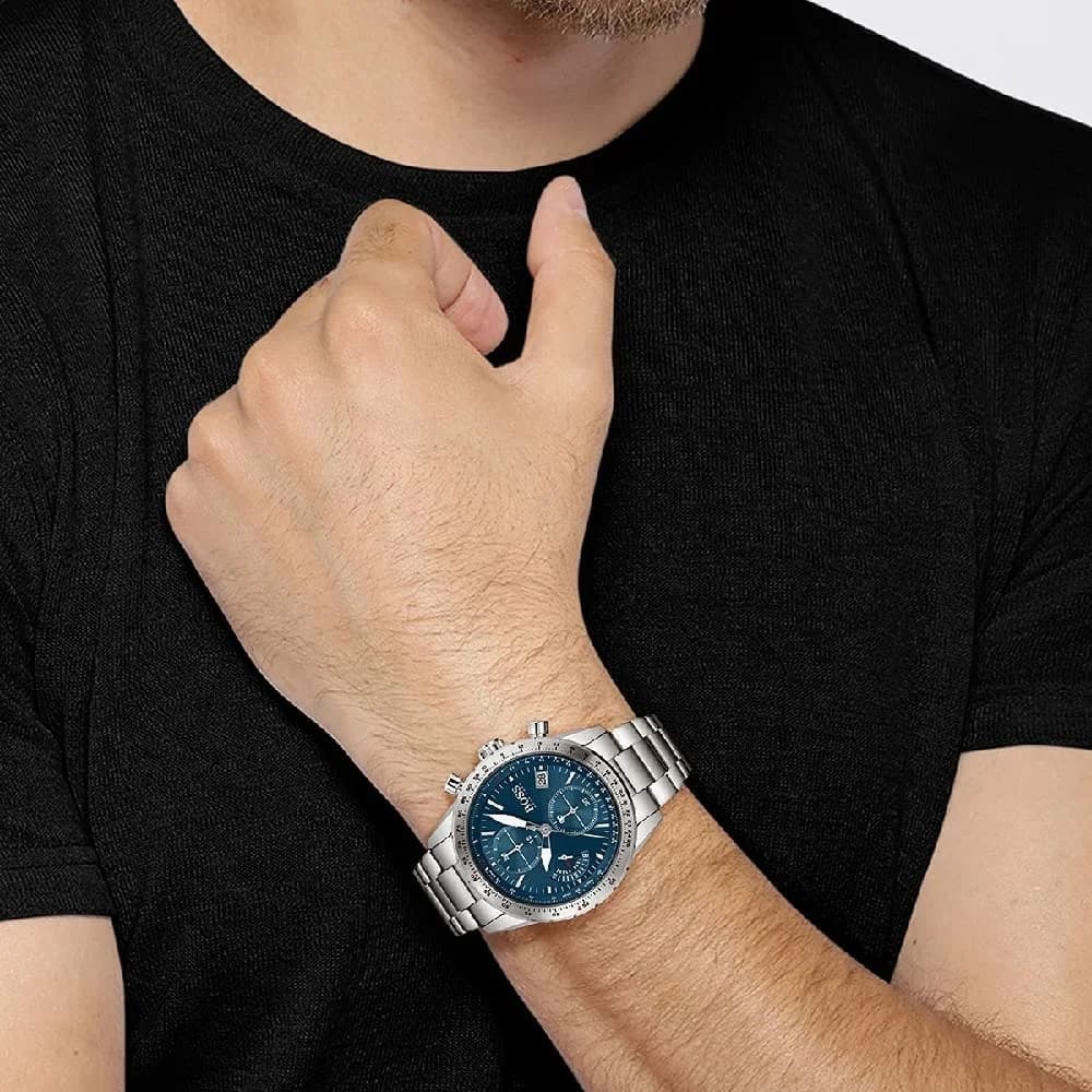 Montre Hugo Boss 1513850 homme détail bracelet acier inoxydable