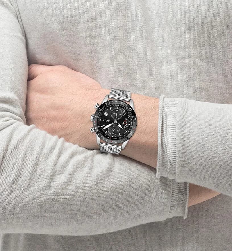 Boîtier acier Hugo Boss 1513886 verso fond de montre