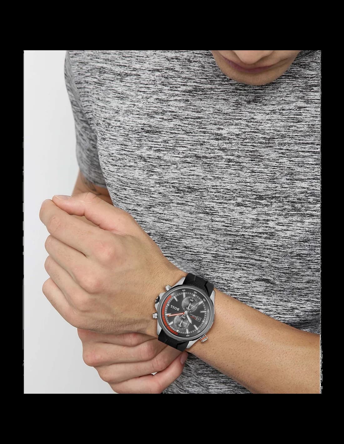Montre Hugo Boss 1513931 homme détail cadran noir
