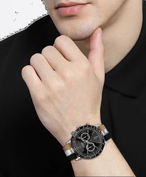 Boîtier Hugo Boss 1513963 acier inoxydable dos montre quartz étanche 50m