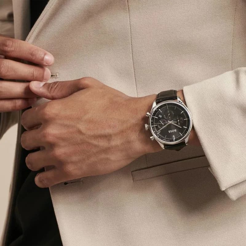 Montre Hugo Boss 1514049 homme détail bracelet cuir