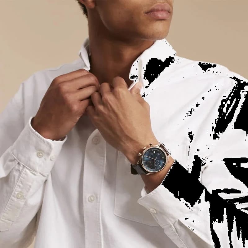 Boîtier acier rond Hugo Boss Sport Lux 1514050 Gregor fond vissé
