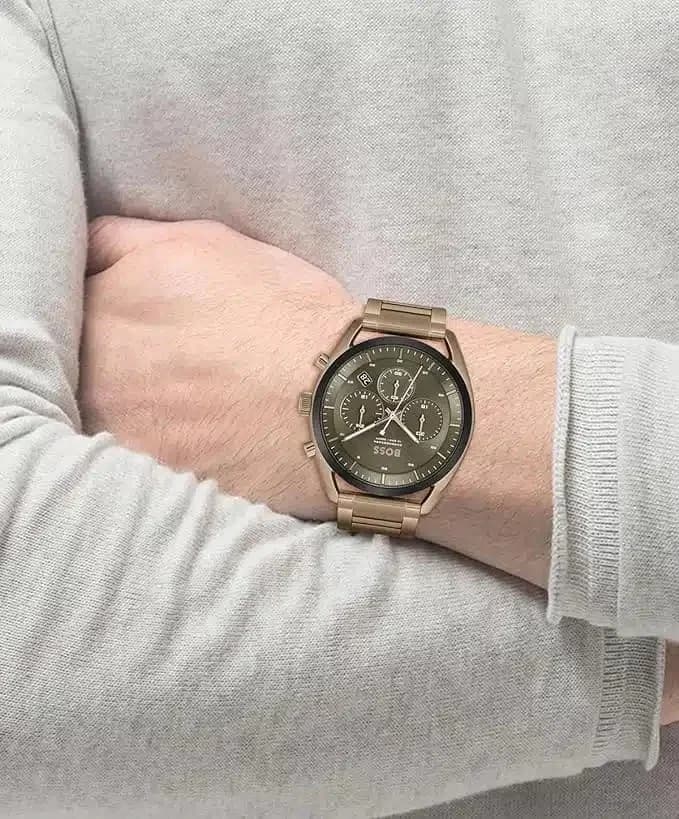 Montre Hugo Boss 1514094 homme verso boîtier beige