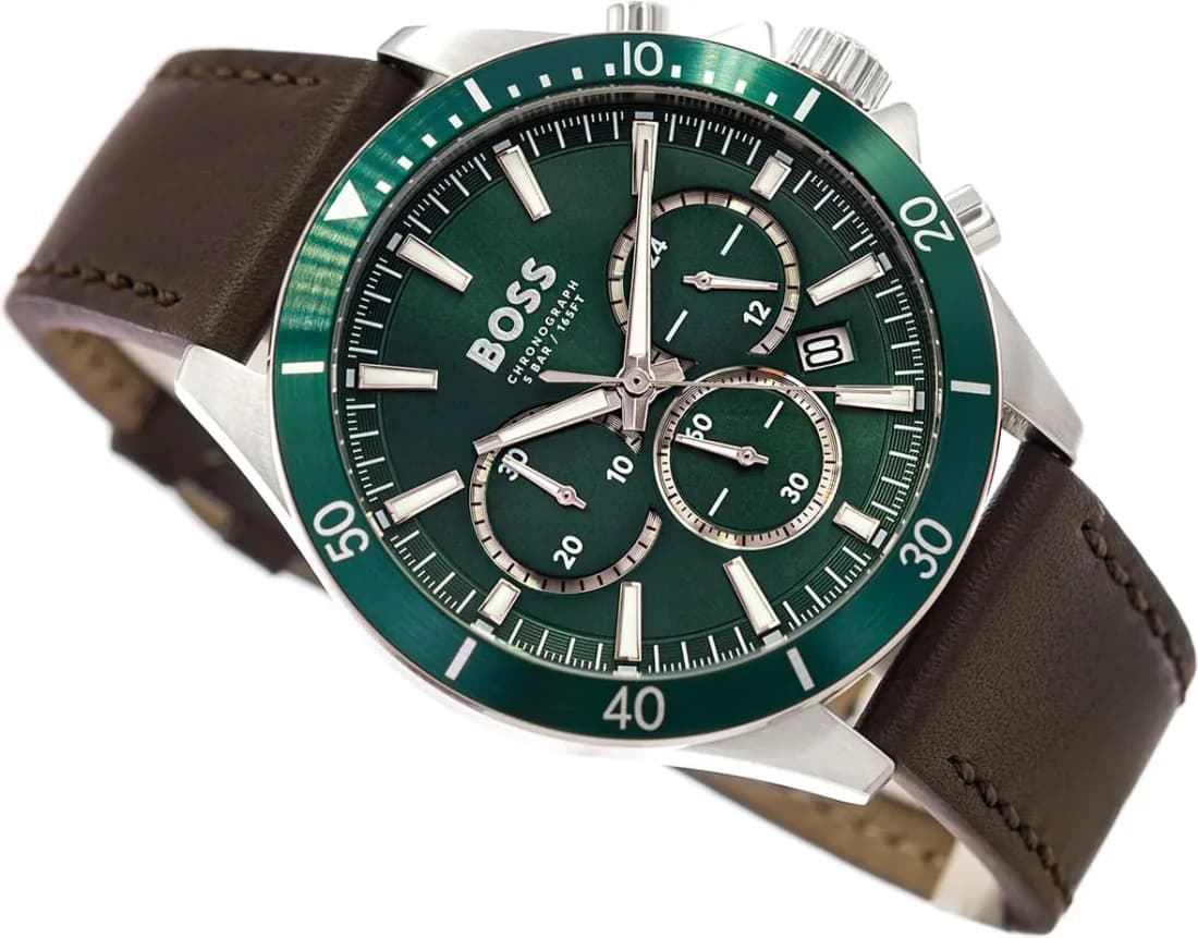 Montre Hugo Boss 1514098 homme détail cadran vert