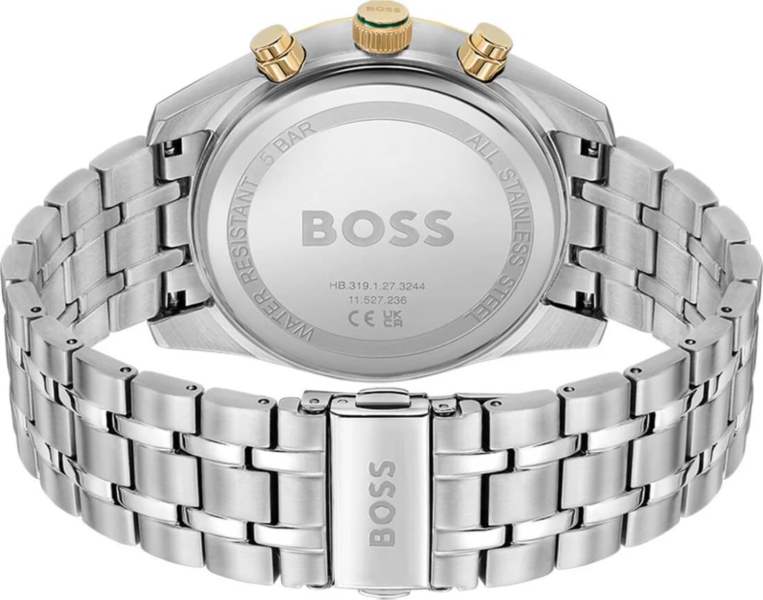Montre Hugo Boss 1514195 cadran vert index bâtons chronomètre quartz