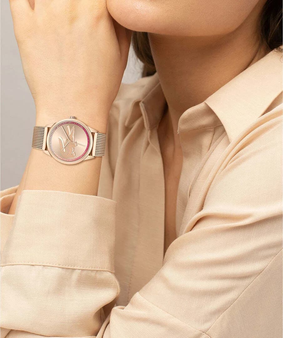 Montre Lacoste 2001261 femme verso boîtier or rose