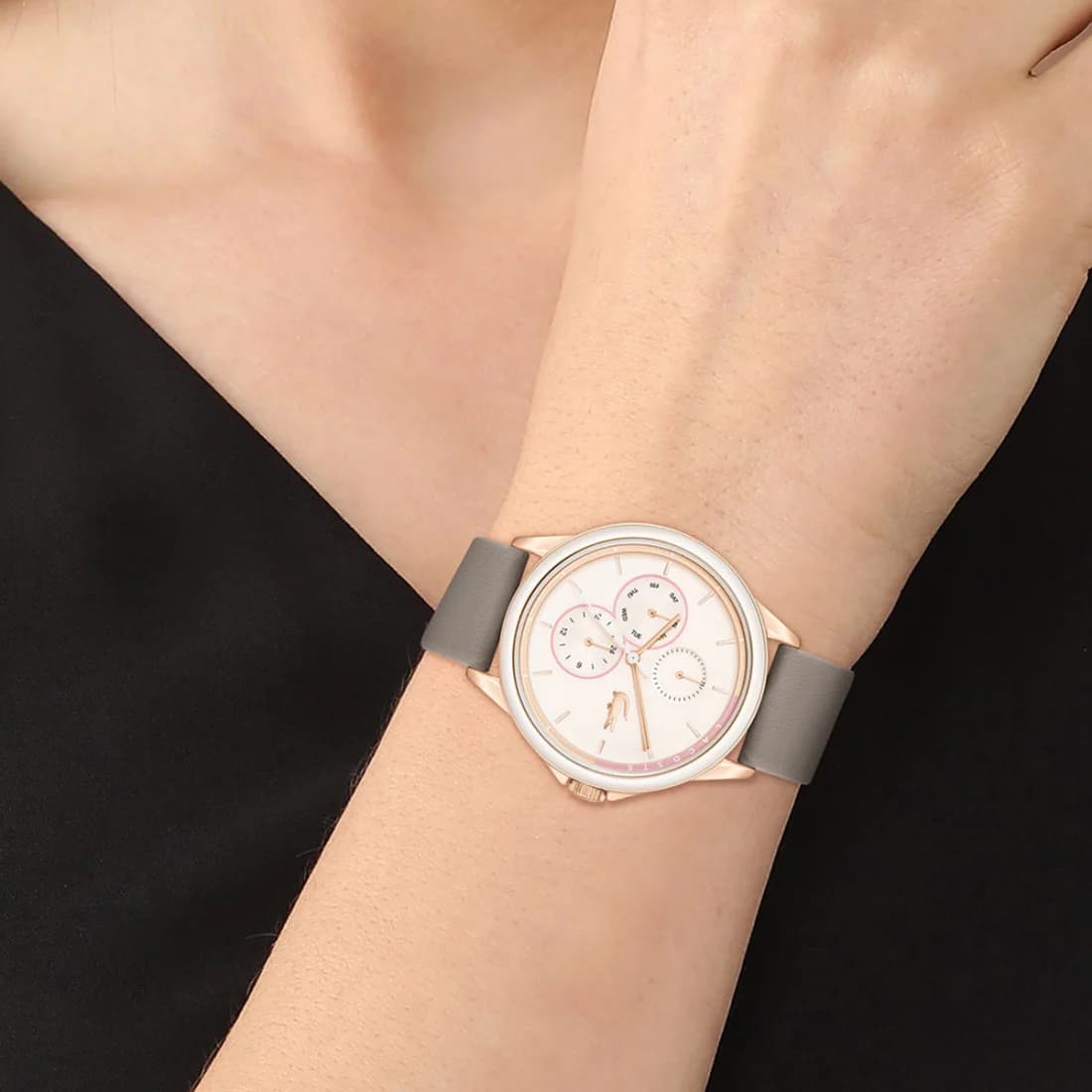 Montre Lacoste 2001339 femme verso boîtier or rose