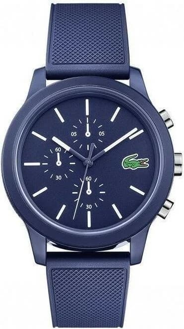 Montre Lacoste 2010970 homme cadran bleu bracelet caoutchouc / silicone