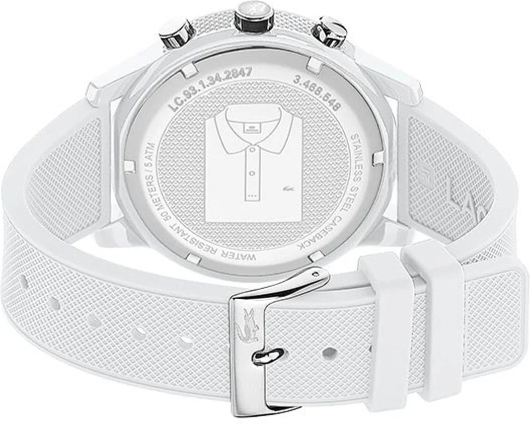 Montre Lacoste 2010974 homme détail cadran blanc