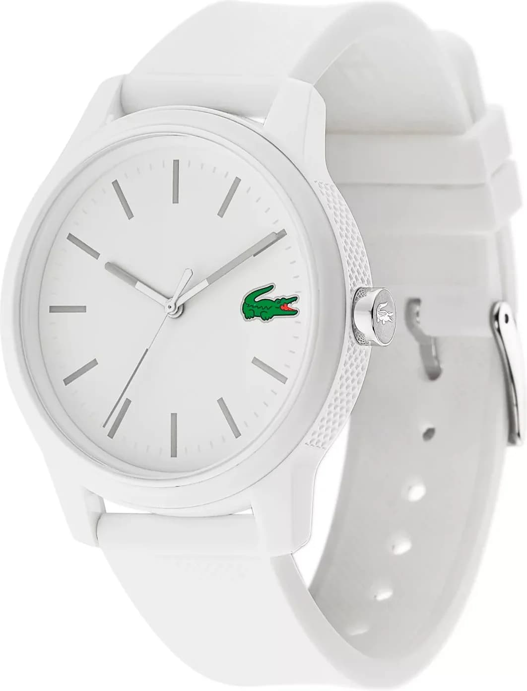 Montre Lacoste 2010984 profil bracelet caoutchouc blanc boucle ardillon