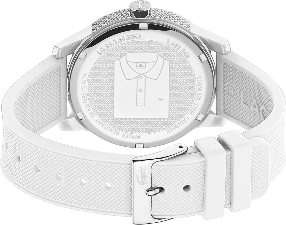 Montre Lacoste 2010984 cadran blanc index bâtons quartz minéral
