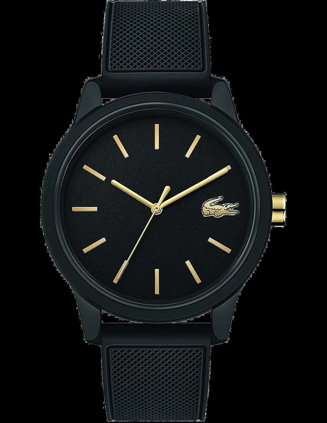 Montre Lacoste 2011010 homme cadran noir bracelet caoutchouc / silicone