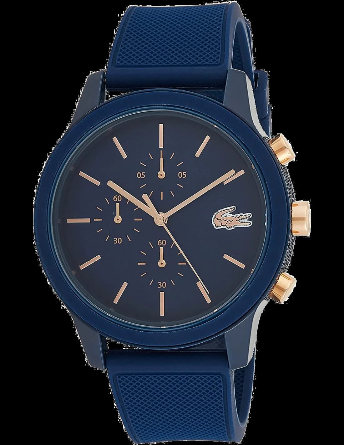 Montre Lacoste 2011013 homme cadran bleu bracelet caoutchouc / silicone