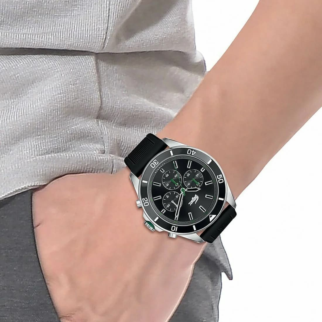 Montre Lacoste 2011152 homme verso boîtier bicolore