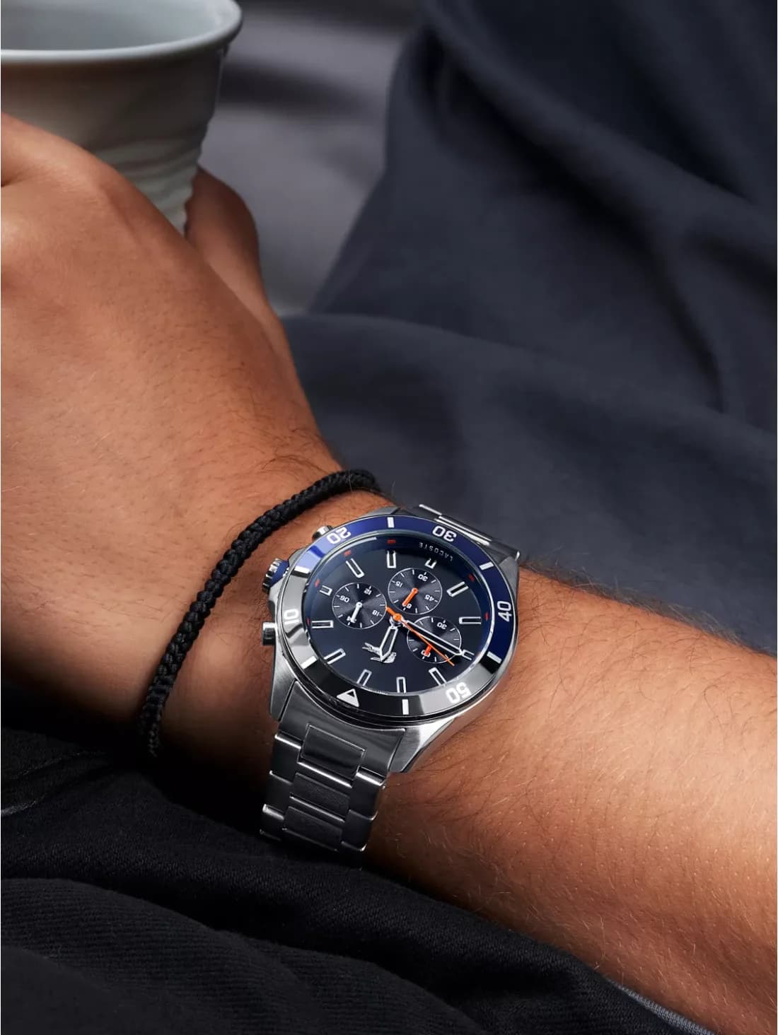 Montre Lacoste 2011155 homme verso boîtier argent