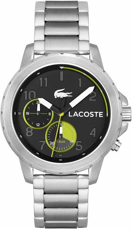 Montre Lacoste 2011207 homme cadran noir bracelet acier inoxydable
