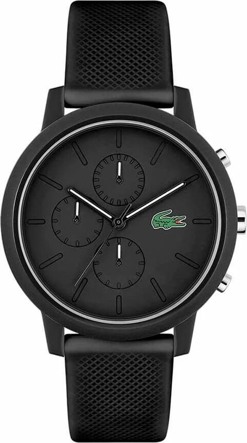 Montre Lacoste 2011243 homme cadran noir bracelet caoutchouc / silicone