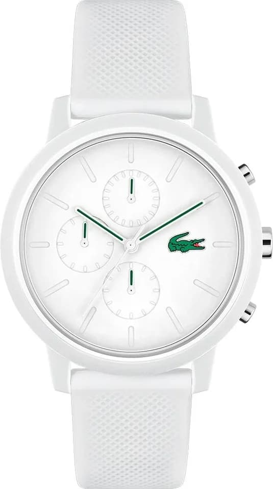 Montre Lacoste 2011246 homme cadran blanc bracelet caoutchouc / silicone