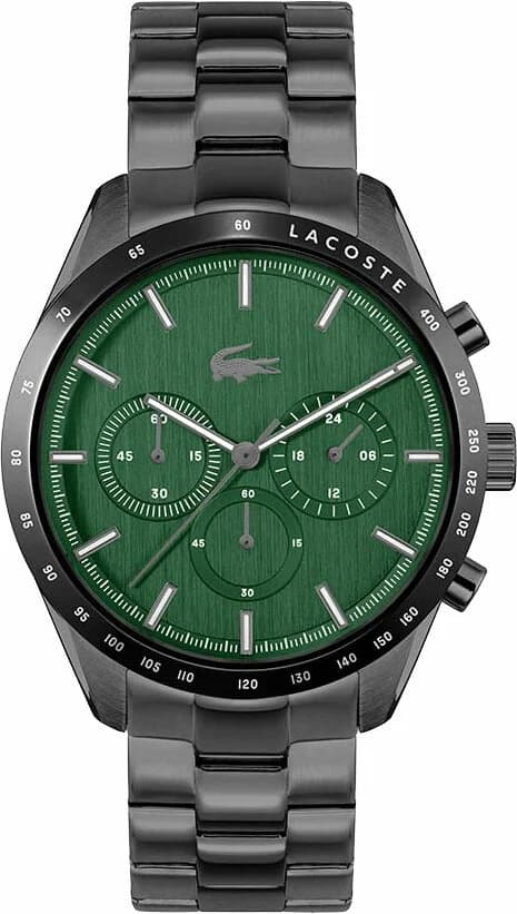 Montre Lacoste 2011270 homme cadran vert bracelet acier inoxydable