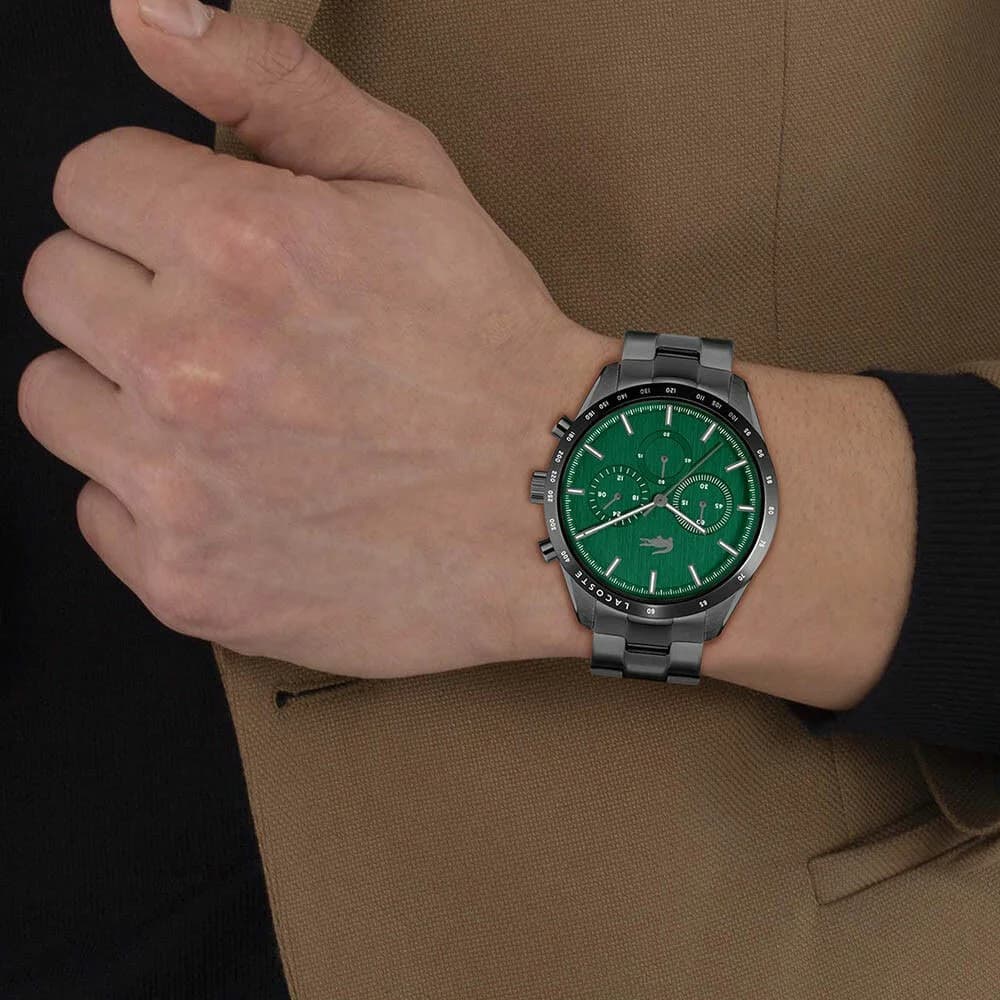 Montre Lacoste 2011270 homme détail cadran vert