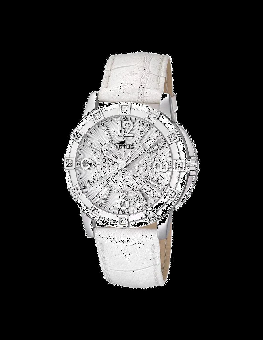 Montre Femme Lotus L15745/1 Bracelet en cuir coloris blanc