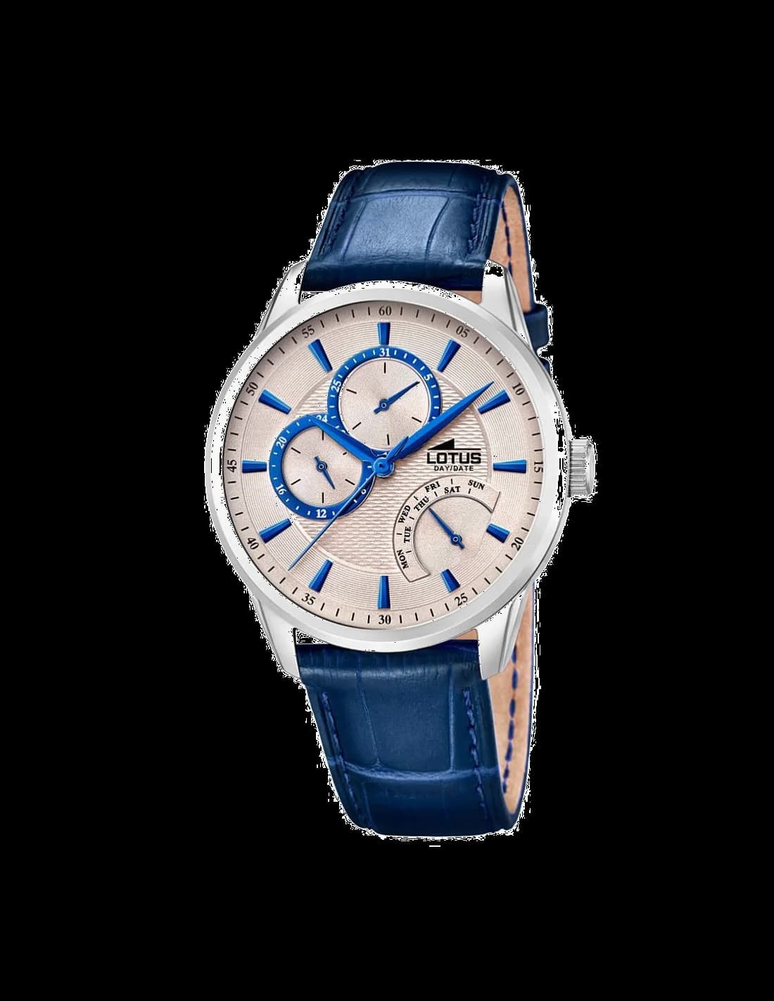 Montre Lotus L15974/6 avec Cadran Bleu et Bracelet en Acier