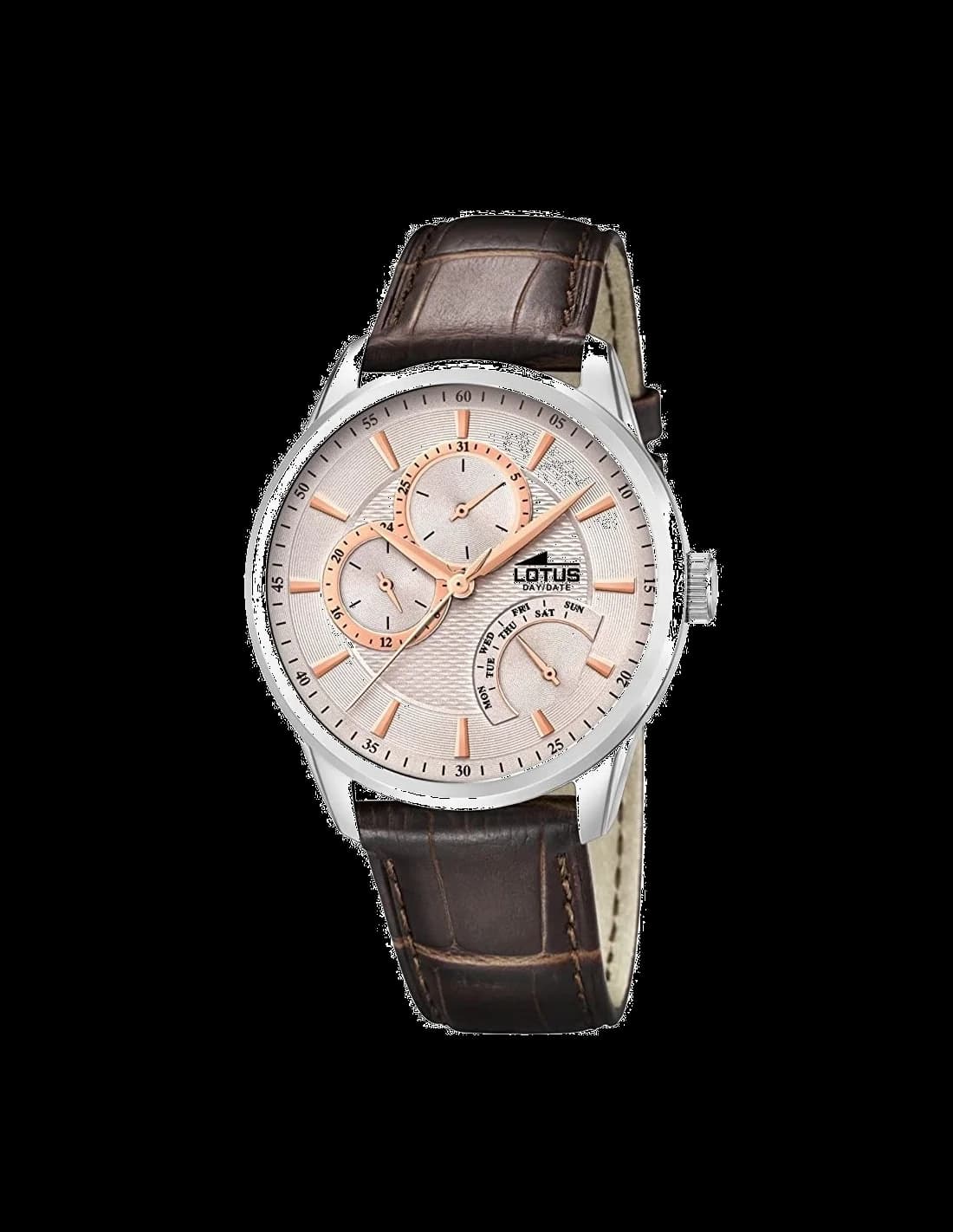Montre Lotus L15974/7 avec Cadran Marron et Bracelet en Cuir