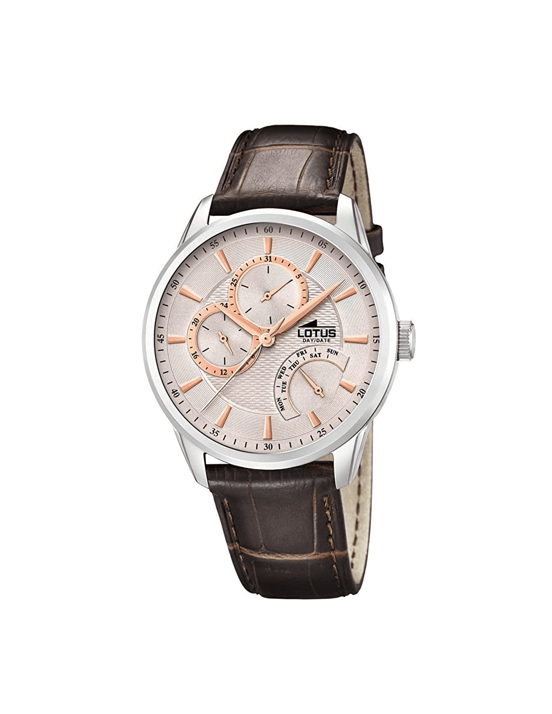 Montre Lotus L15974/7 avec Cadran Marron et Bracelet en Cuir
