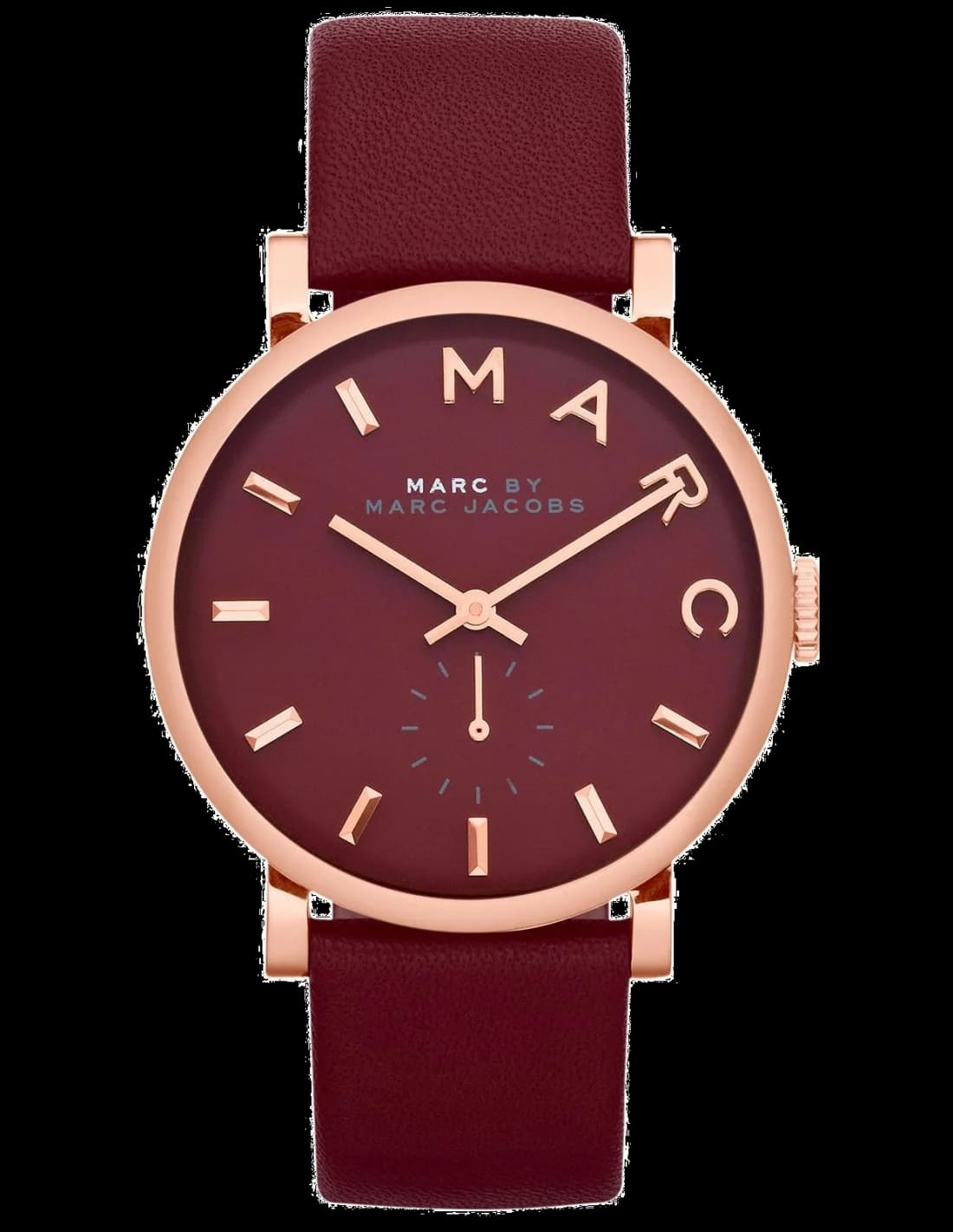 Montre Marc Jacobs MBM1267 femme cadran bordeaux bracelet cuir