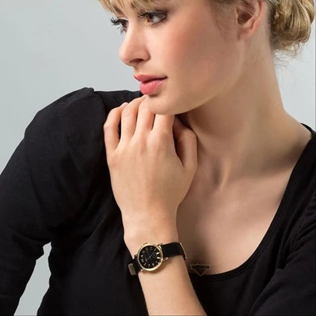 Montre Marc Jacobs MBM1273 femme détail cadran noir