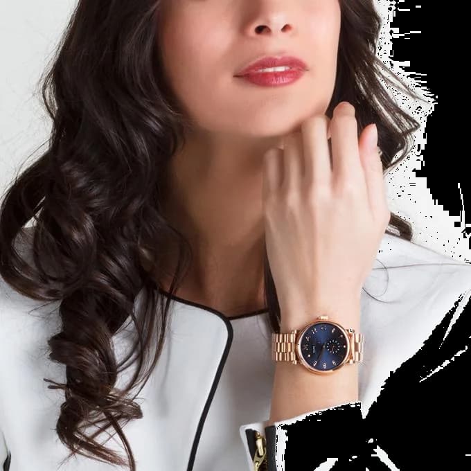 Montre Marc Jacobs MBM3330 femme détail cadran bleu