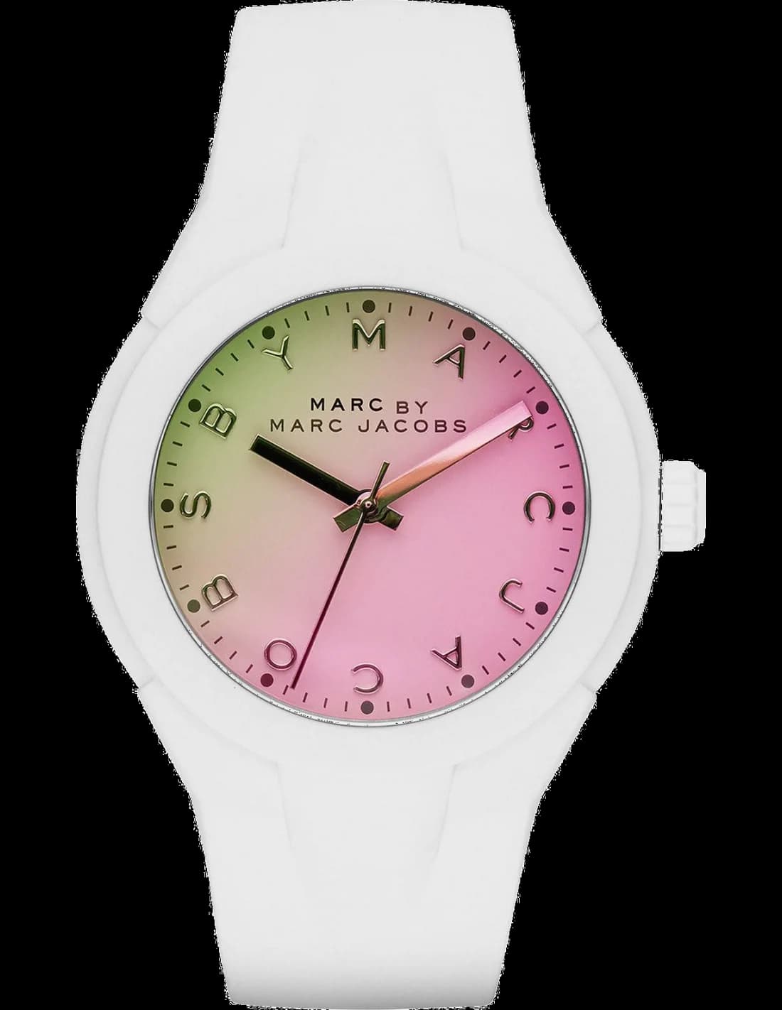 Montre Marc Jacobs MBM5536 femme cadran bicolore bracelet caoutchouc / silicone