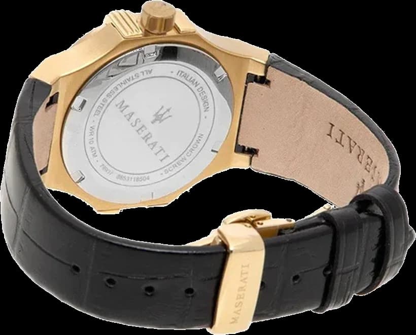Montre Femme Maserati Potenza R8851108505 Quartz Cadran Argent Bracelet Cuir Noir vue 4