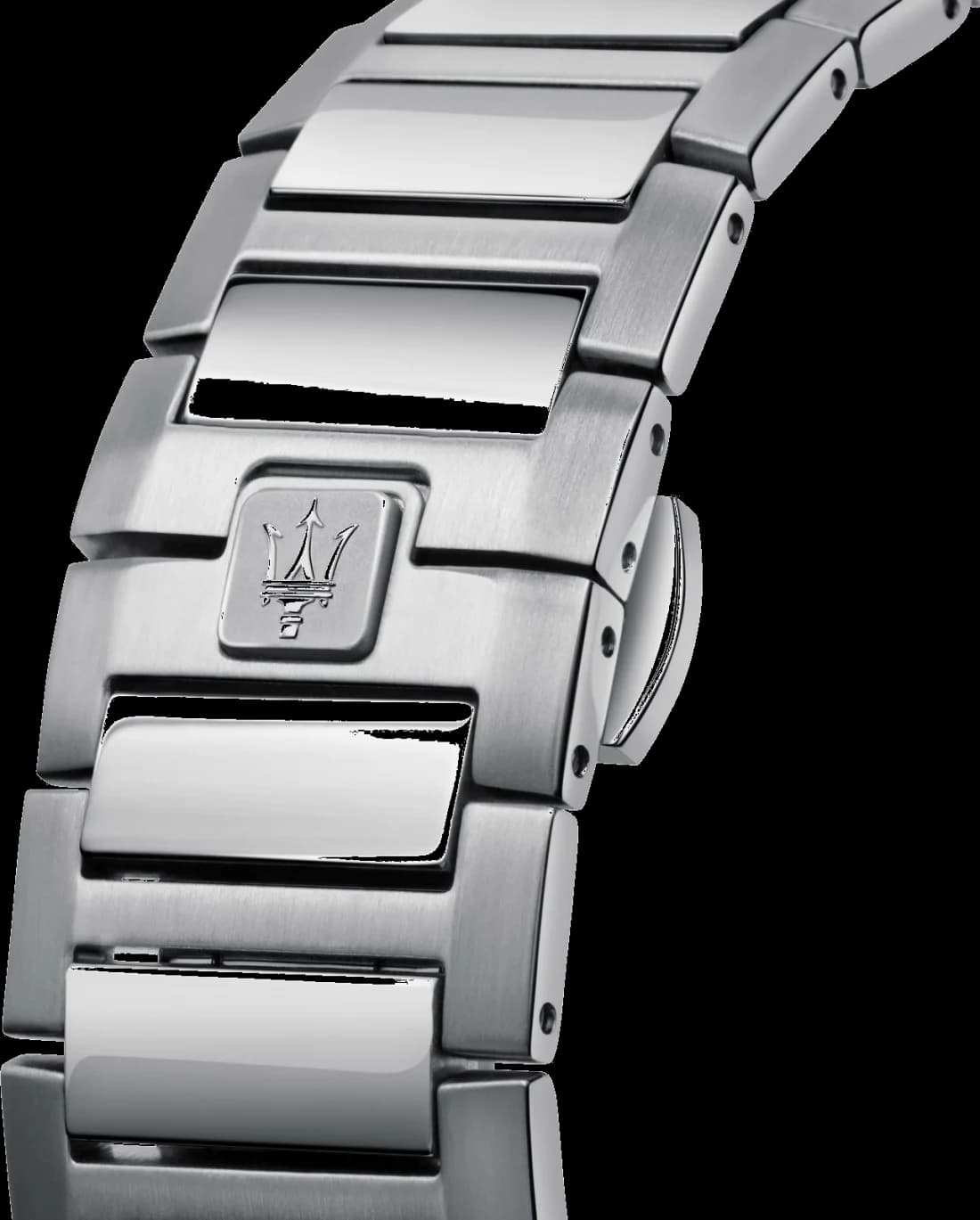 Montre Maserati R8853142003 gros plan cadran noir analogique index argent