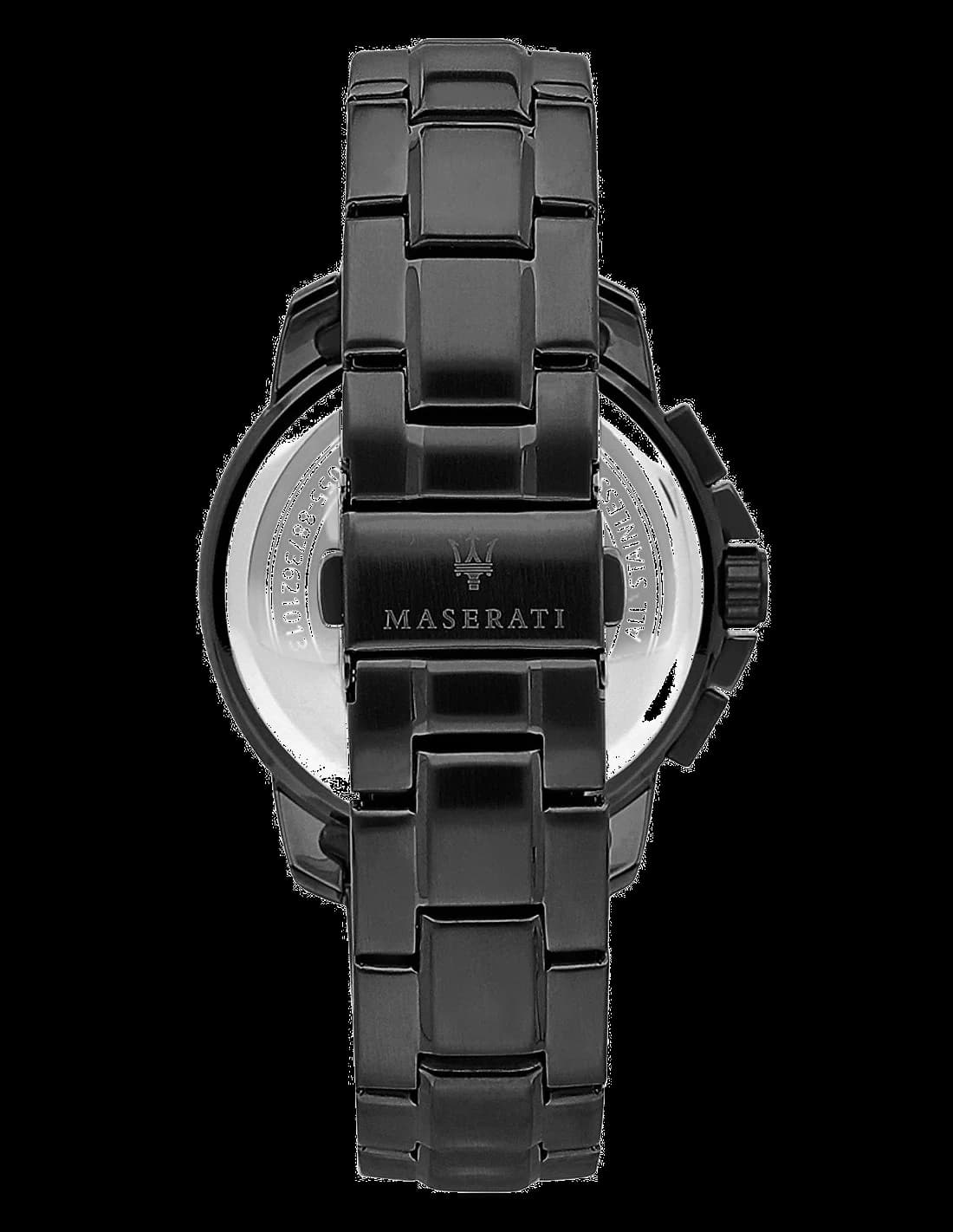Montre Maserati R8853144001 cadran noir analogique index acier