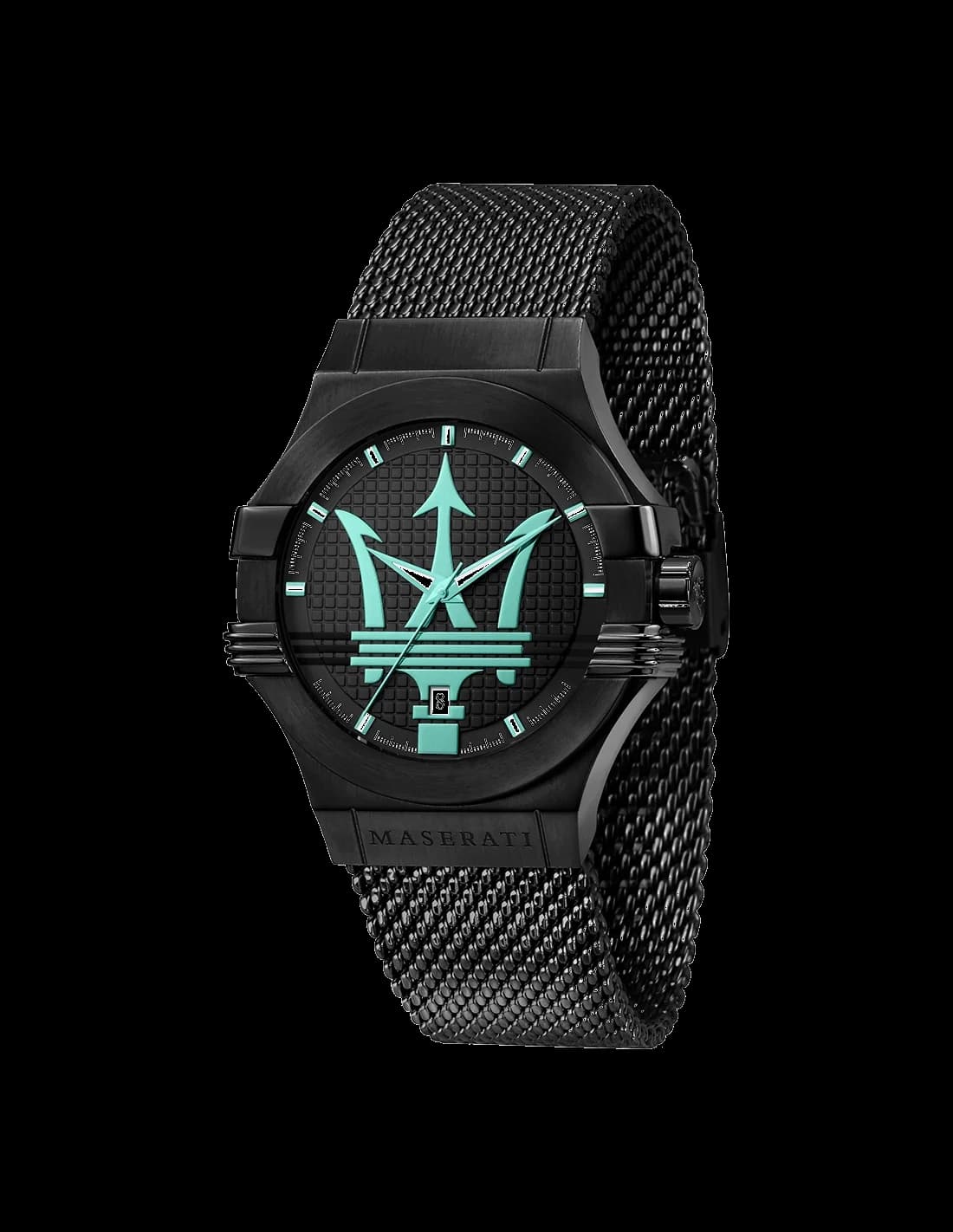 Montre Maserati Potenza Aqua Edition R8853144002 Acier noir en maille milanaise