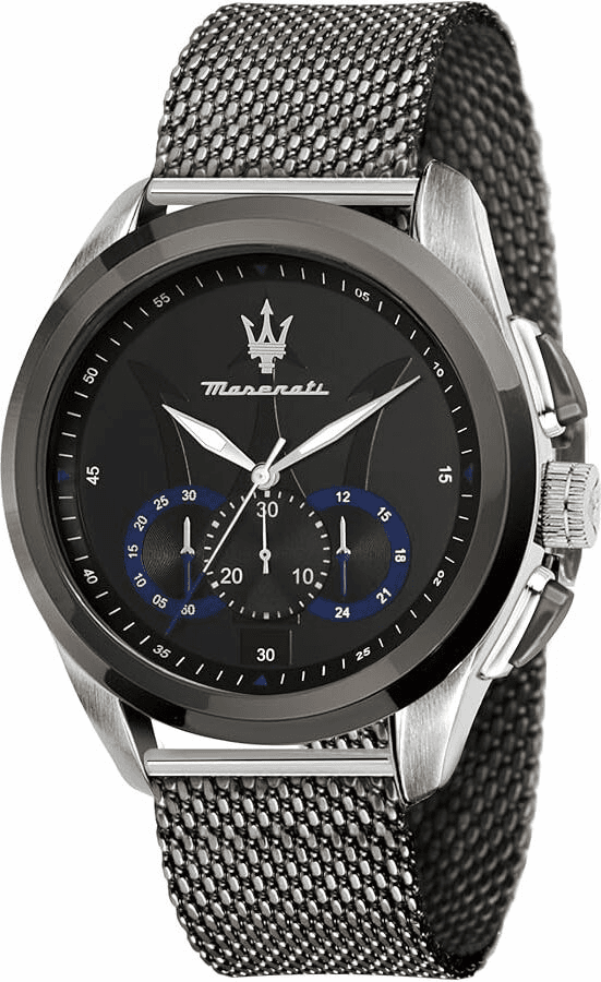 Montre Homme Maserati Traguardo R8873612006 Gunmétal bracelet en maille milanaise