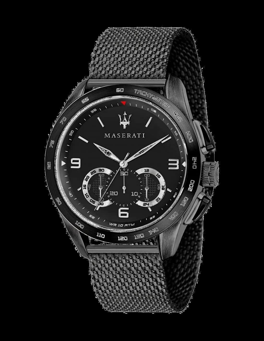 Montre Homme Maserati Traguardo R8873612031 en maille milanaise noire