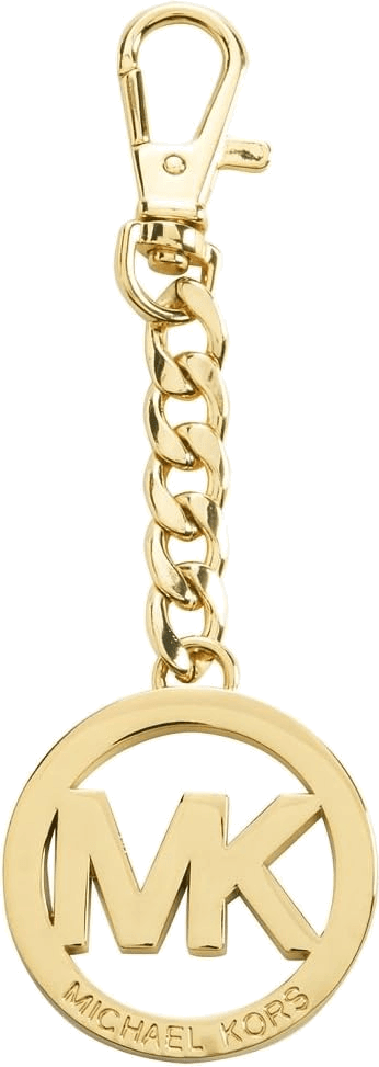 Porte-clés Michael Kors MK breloque sac à main en acier plaqué or jaune