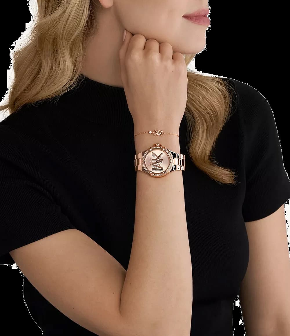 Montre Michael Kors MK1063 femme verso boîtier or rose