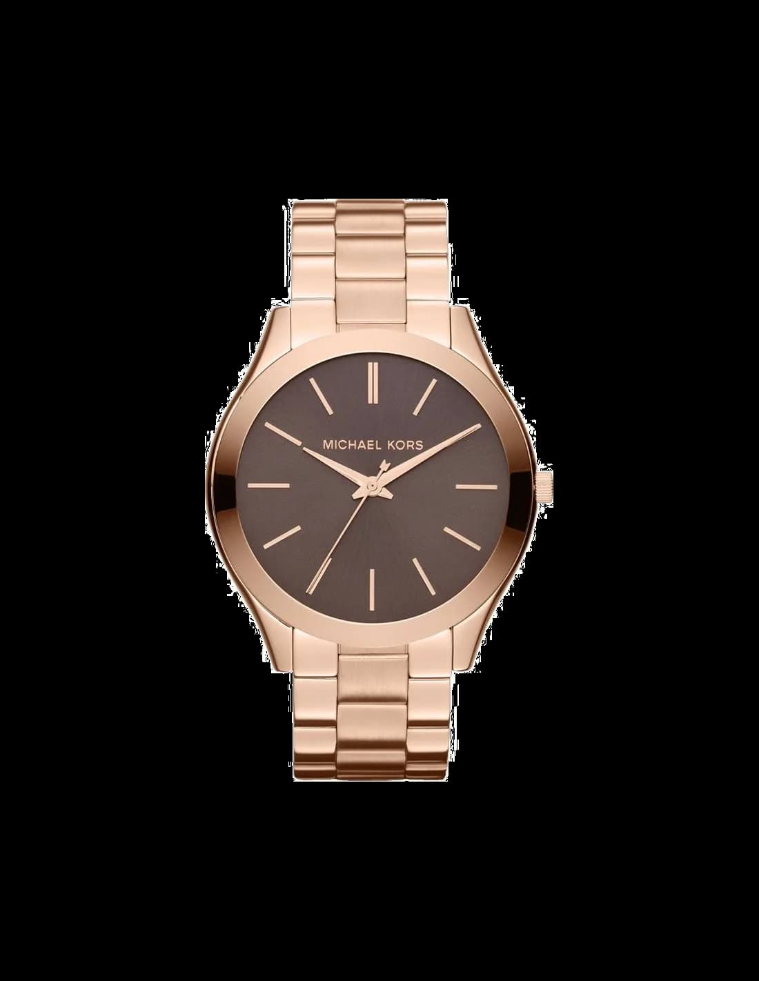Montre Michael Kors Runway MK3181 cadran marron bracelet en acier or rose