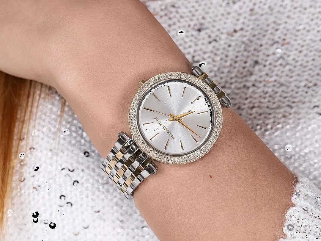Montre Michael Kors MK3215 femme détail bracelet acier inoxydable