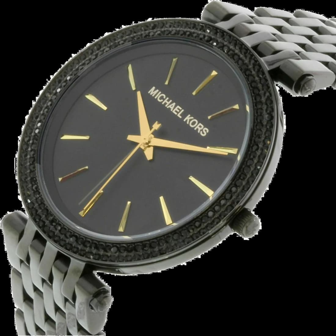 Montre Michael Kors MK3337 Darci noir profil bracelet acier inoxydable