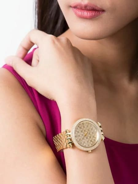 Montre Michael Kors MK3398 femme détail cadran doré