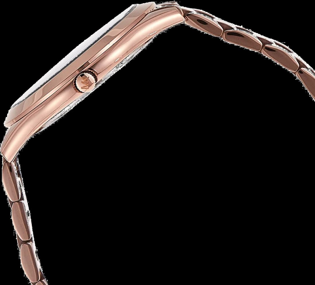 Montre Michael Kors MK3418 bracelet acier marron boucle déployante profil