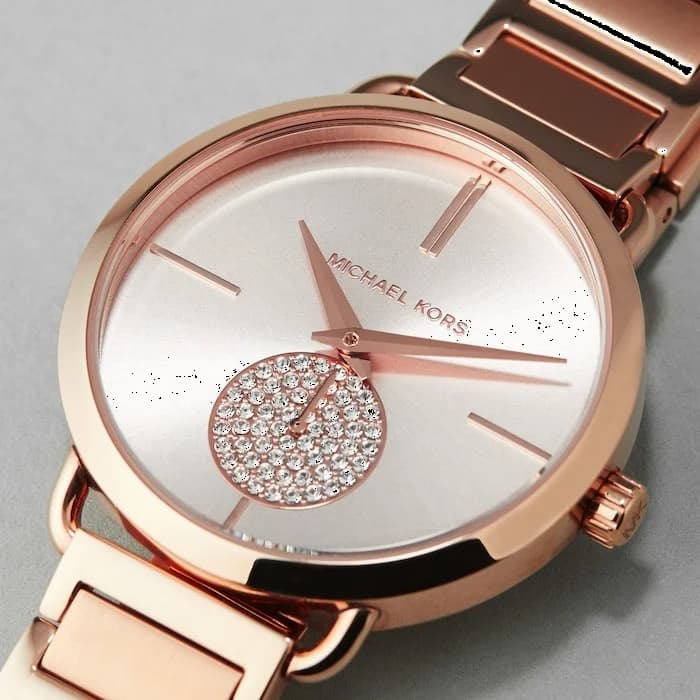 Montre Michael Kors MK3640 femme détail cadran or rose