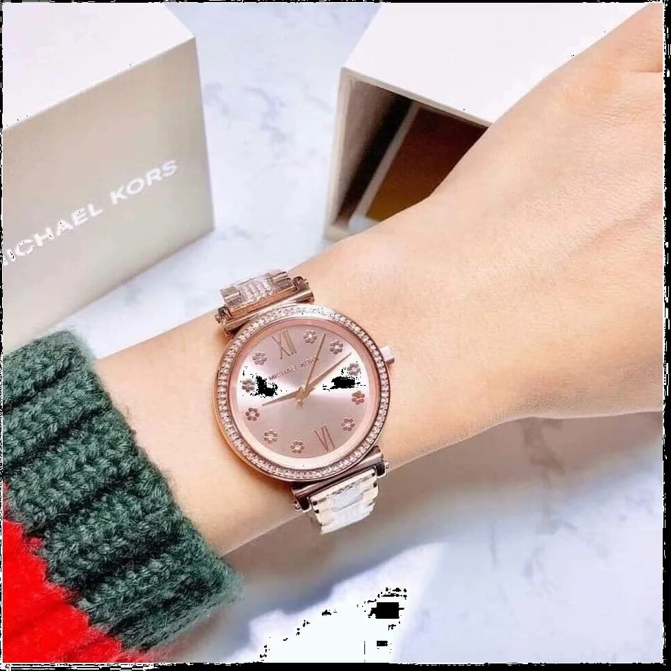 Montre Michael Kors MK3882 femme détail cadran or rose