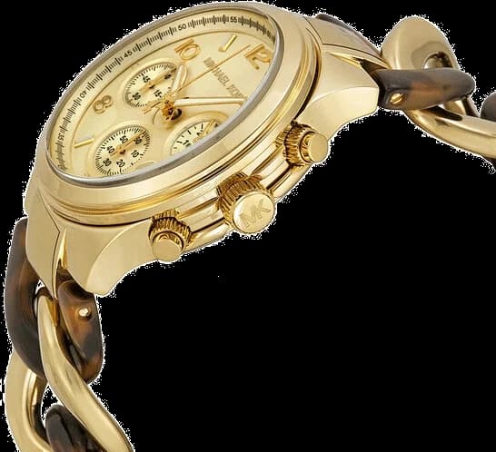 Montre Michael Kors MK4222 cadran marron chiffres romains index détail